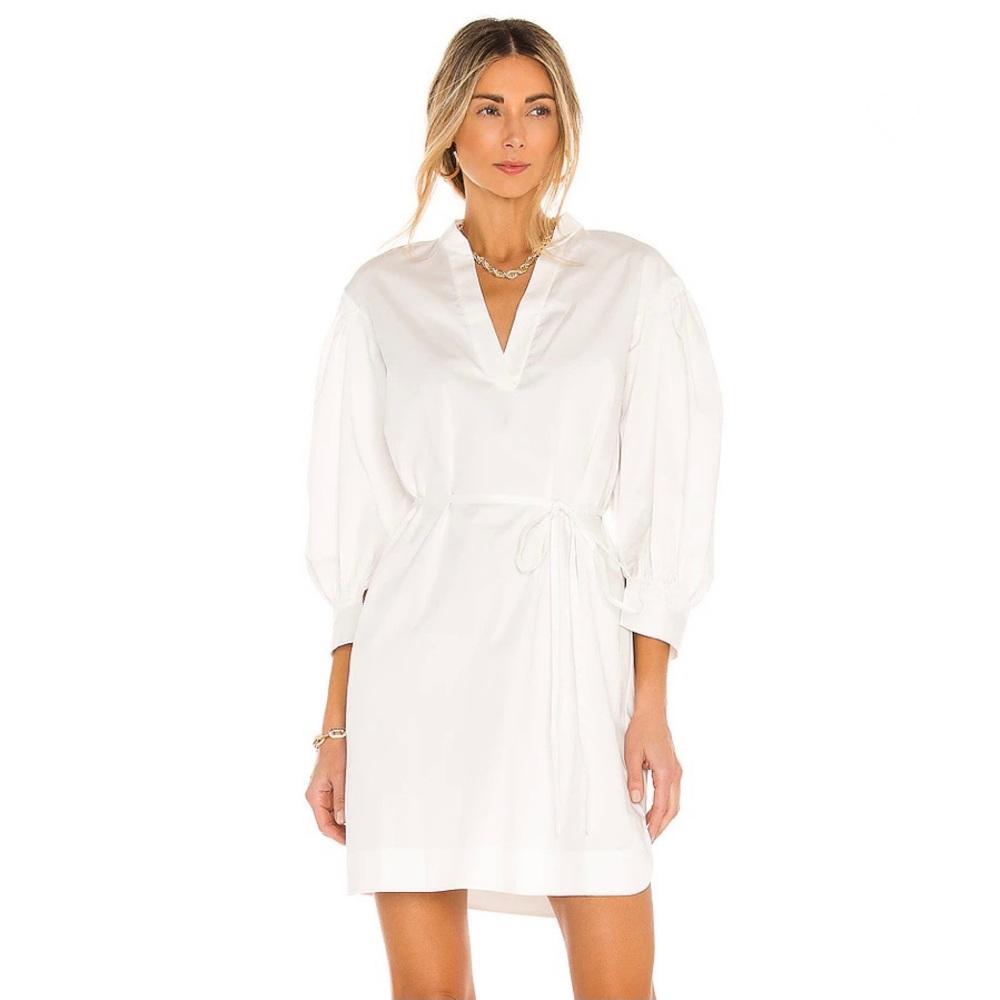 NEW REBECCA TAYLOR REVOLVE WHITE MINI SHIRT DRESS